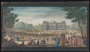 Ansicht des Palais du Luxembourg in Paris vom Garten aus (Les promenades du Luxembourg)