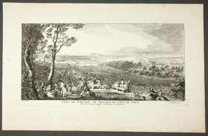 Landschaftsansicht von Meudon in Richtung Paris von Jacques Rigaud
