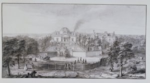 Lord Burlingtons Chiswick Villa, von Südosten von Jacques Rigaud