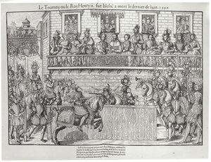Turnier, bei dem Henri II. eine tödliche Wunde erhielt, 30. Juni 1559