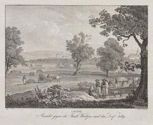 Ungarn, Ansicht gegen die Stadt Vác und das Dorf Telki