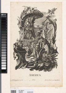 Rokoko mit der Personifikation des Kontinents Amerika (Die vier Kontinente) von Jakob Gottlieb Thelott