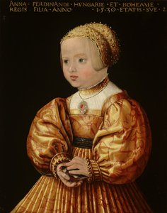 Porträt von Anna von Österreich im Alter von zwei Jahren, 1530 von Jakob Seisenegger