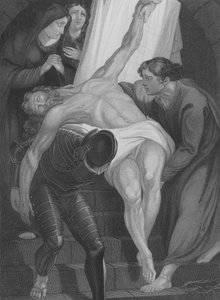 Die Grablegung Christi, Lukas 23, Vers 50-56 (Gravur)