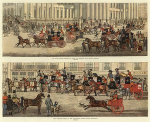 Szenen auf der Straße in den alten Kutschertagen von James (after) Pollard