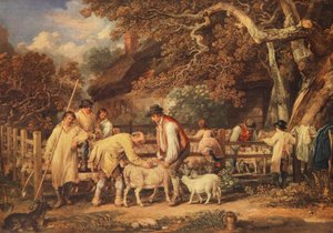 Schafschur, um 1820