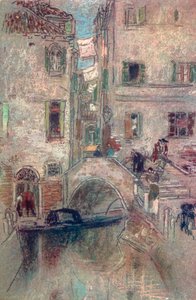 Ein Seitenkanal, Venedig, 19. Jahrhundert von James Abbott McNeill Whistler