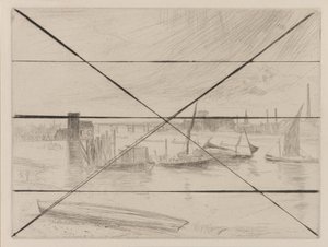 Battersea Dawn Cadogan Pier, 1861 von James Abbott McNeill Whistler