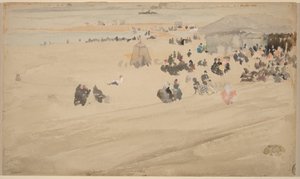 Strandszene, wahrscheinlich 1885 von James Abbott McNeill Whistler