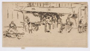 Stand, Marktplatz, Loches von James Abbott McNeill Whistler