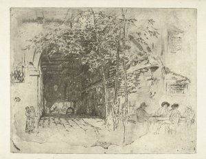 Durchgang unter einem Haus in Venedig