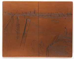 Radierplatte: Millbank von James Abbott McNeill Whistler