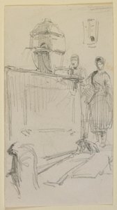 Figuren an einem Brunnen von James Abbott McNeill Whistler