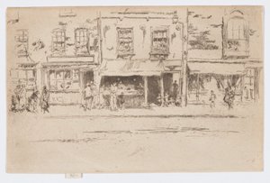 Fischladen, Chelsea, ca. 1884-86 von James Abbott McNeill Whistler
