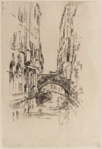 Gondel unter einer Brücke, 1879-1880