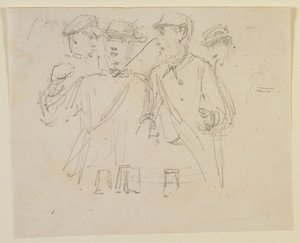 Gruppe von vier Männern, 1858