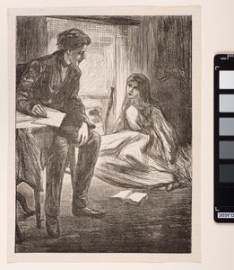 Kenneth und Lena Graeme, in "Die Probepredigt", 1862 von James Abbott McNeill Whistler