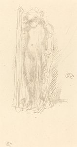 Modell Draping, ca. 1889 von James Abbott McNeill Whistler