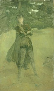 Notiz in Grün und Braun: Orlando in Coombe, c.1884-85