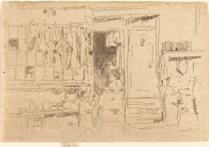 Altkleiderladen, Nr. I, ca. 1884-1886 von James Abbott McNeill Whistler