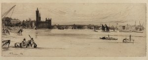 Alte Westminster-Brücke, 1859 von James Abbott McNeill Whistler