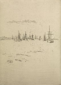 Rückkehr nach Tilbury, aus einer Serie von zwölf Radierungen mit dem Titel Die Marineparade, 1887 von James Abbott McNeill Whistler