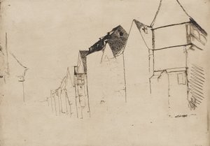 Skizze von Häusern, 1858 von James Abbott McNeill Whistler