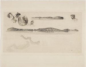 Skizzen auf der Küstenvermessungsplatte von James Abbott McNeill Whistler