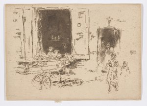 Der Barrow - Quartier des Marolles, Brüssel von James Abbott McNeill Whistler