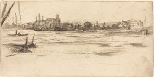 Die unruhige Themse, ca. 1875 von James Abbott McNeill Whistler