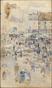 Variationen in Violett und GrauMarktplatz, Dieppe