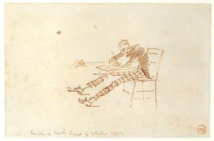 Walter Sickert (1860-1942) beim Skizzieren, 1885