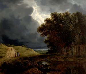 Am Rand eines Waldes, Sturm zieht auf, 1826 von James Arthur OConnor