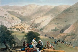 Lager des 1. Bengalischen Europäischen Regiments, Erster Anglo-Afghanischer Krieg 1838-1842 von James Atkinson