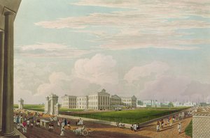 Ansicht des Regierungshauses in Kalkutta, 1826, graviert von Robert Havell dem Jüngeren von James Baillie Fraser