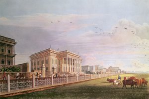 Rathaus, Kalkutta, graviert von Robert Havell, veröffentlicht 1824 von James Baillie Fraser