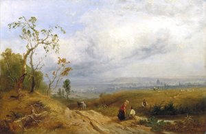 Ein Blick auf die Metropole von Hampstead Heath, 1841 von James Baker Pyne