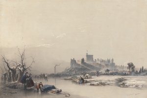 Windsor Castle vom zugefrorenen Fluss während des großen Frosts von James Baker Pyne