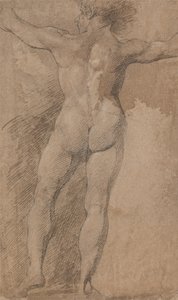 Mann mit weit ausgestreckten Armen von hinten gesehen von James Barry