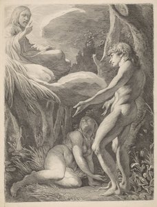 Die Entdeckung von Adam und Eva nach dem Sündenfall von James Barry