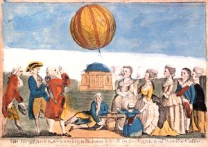 Der König, die Königin usw. betrachten einen Ballonstart im Garten von Windsor Castle