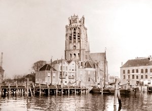 Kirche am Kanal, Dordrecht, Niederlande, 1898