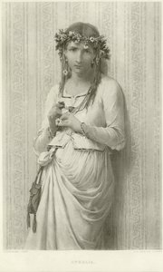 Ophelia (Gravur) von James Bertrand