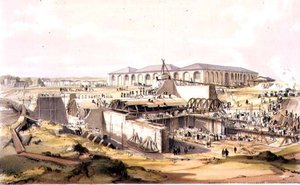 Bau des stationären Maschinenhauses, Camden Town, 28. April 1837, graviert vom Künstler von James Bourne