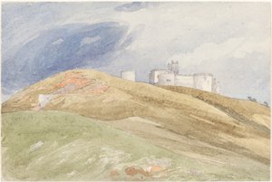 Schloss auf einem Hügel, erste Hälfte des 19. Jahrhunderts von James Bulwer