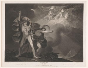 Drei Hexen erscheinen Macbeth und Banquo, Shakespeare / Macbeth (Titel auf dem Objekt)
