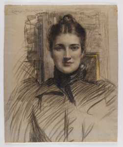 Porträt von Minnie Clark, 1890er von James Carroll Beckwith