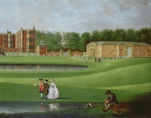 Ansicht des Temple Newsam House, Detail des Stallblocks, ca. 1750 von James Chapman
