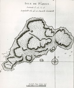 Osterinsel, aus dem Reiseatlas von James Cook