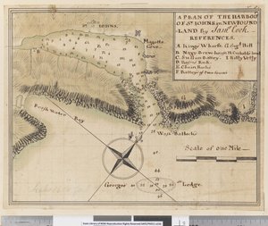 Plan des Hafens von St. Johns in Neufundland